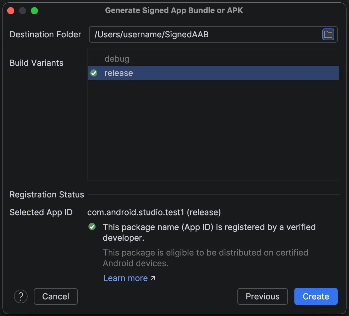 تأیید توسعه‌دهندهAndroidStudio.png