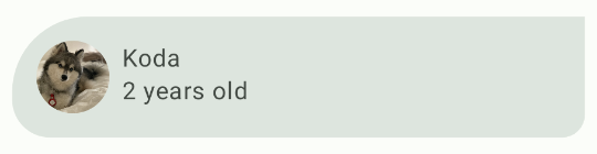 Mục danh sách ứng dụng Woof có hình dạng Mục danh sách ứng dụng Woof có hình dạng