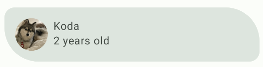 设置了形状的 Woof 列表项 设置了形状的 Woof 列表项