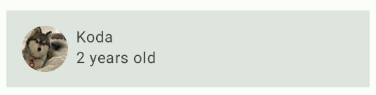 Mục danh sách ứng dụng Woof có hình dạng Mục danh sách ứng dụng Woof có hình dạng