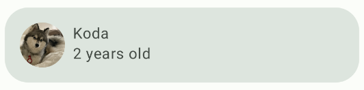 Woof list item with shaping Woof list item with shaping