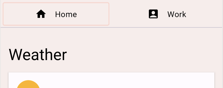 Pestaña Home seleccionada