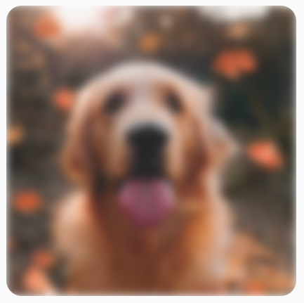 Un perro con un efecto de desenfoque intenso aplicado, lo que hace que parezca indistinto y desenfocado.