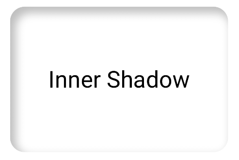 Ein grauer innerer Schatten in einem weißen Rechteck.