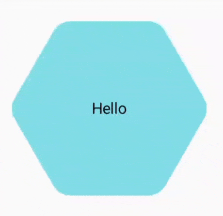 2 つの図形間のクリックとして適用された変形
