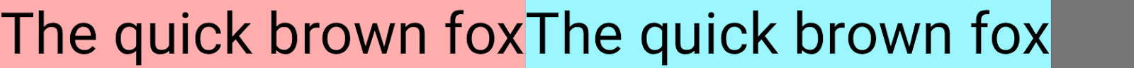 700dp のコンテナ内の 2 つのアイテム。