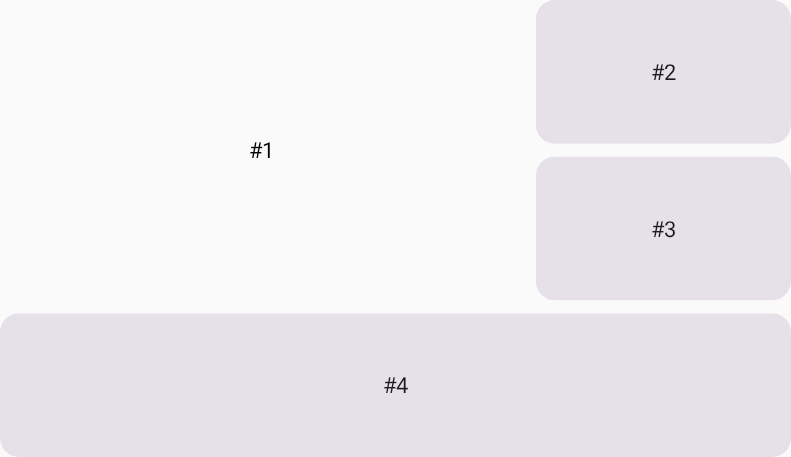 1 numaralı metin, iki satır ve iki sütundan oluşan ızgara alanının ortasına yerleştirilir.