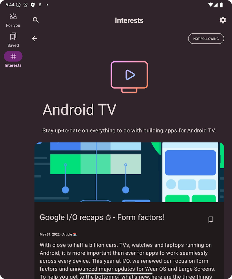একটি আইটেম নির্বাচন করার পরে, বিস্তারিত ফলকটি পুরো স্ক্রিনটি দখল করে নেয়।