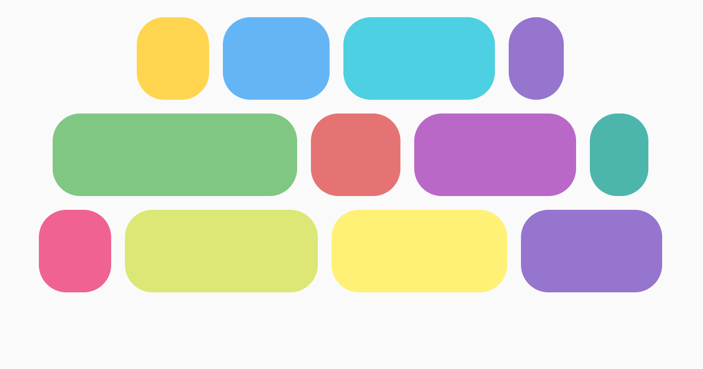 Elementy ułożone na środku