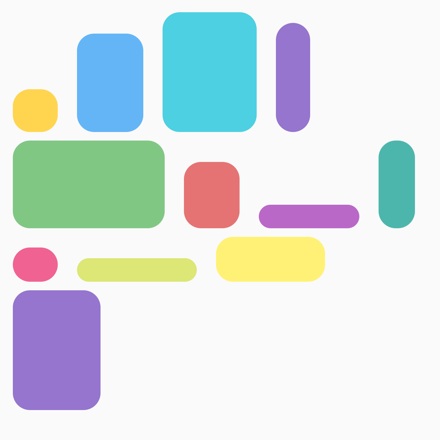 下揃えにされたアイテム