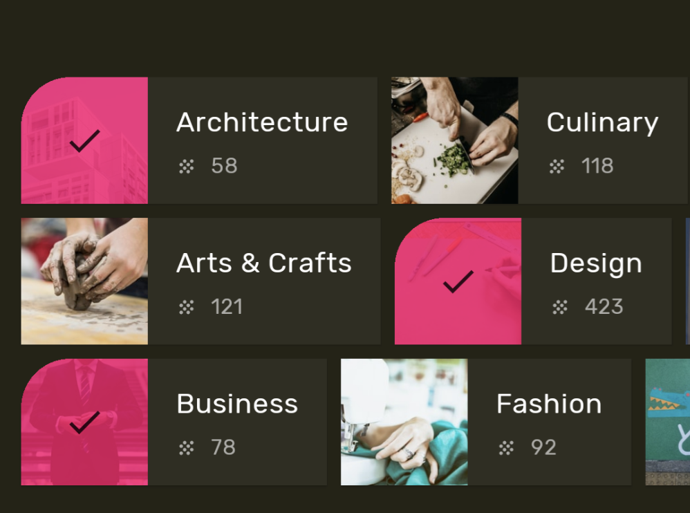 Screenshot einer App, in der Material-Formen verwendet werden, um den Status eines Elements zu vermitteln