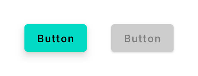 تصویر دو دکمه: یکی فعال، یکی غیرفعال، که حالتهای بصری مختلف آنها را نشان میدهد