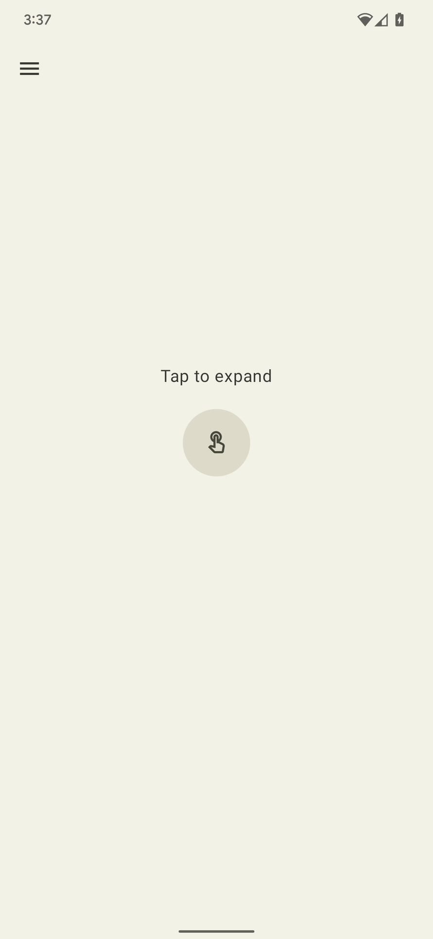 একটি প্রসারিত বৃত্তের অ্যানিমেশন।