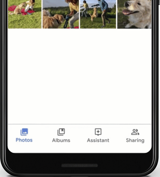 وقتی از شما خواسته شود، دستیار یک عکس انتخاب شده را در پیامی قرار می دهد.