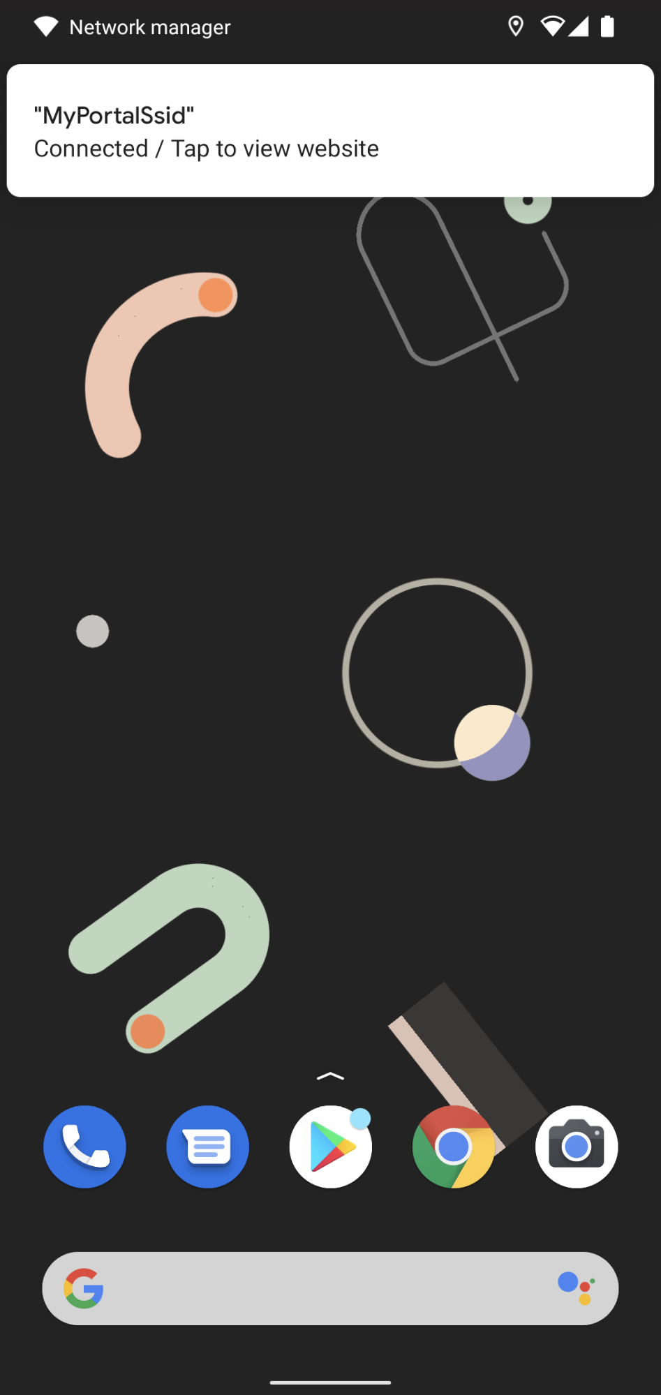 تصویر صفحه‌ای که پنجره‌ی بازشو را نشان می‌دهد و به کاربر اجازه می‌دهد از محل برگزاری بازدید کند آدرس اینترنتی