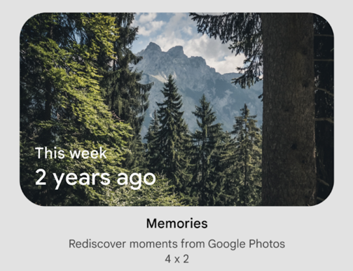 위젯과 설명을 보여주는 위젯 선택 도구를 보여주는 이미지