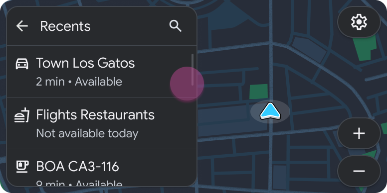 نموذج قائمة مضمّن في نموذج &quot;خريطة + محتوى&quot; مع محتوى جديد