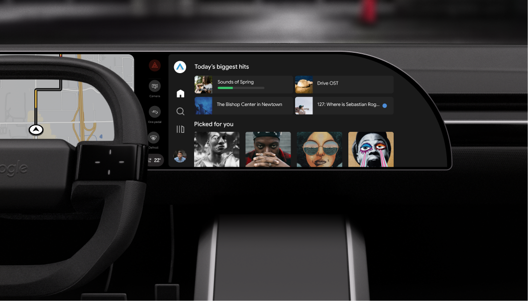 A browsing view of a templated media app