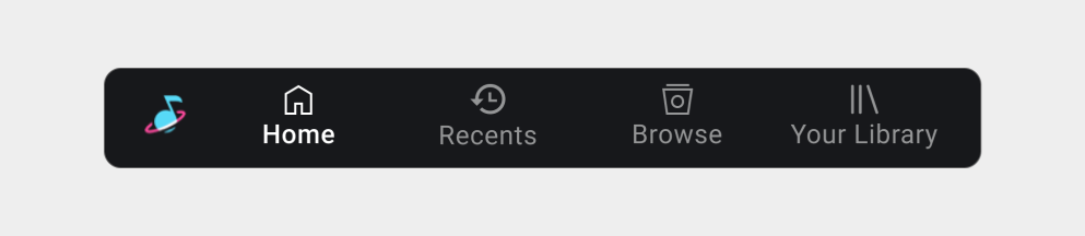 Navigation tabs example