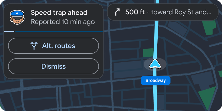 सूचना के साथ नेविगेशन टेंप्लेट