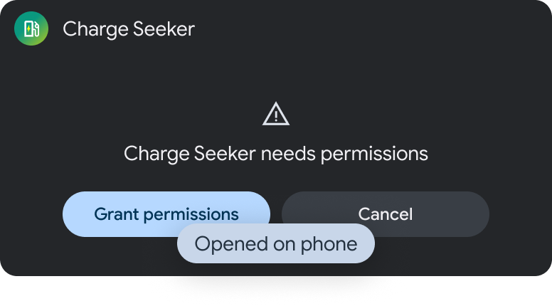 2 つのボタンとトーストを含むメッセージ テンプレート