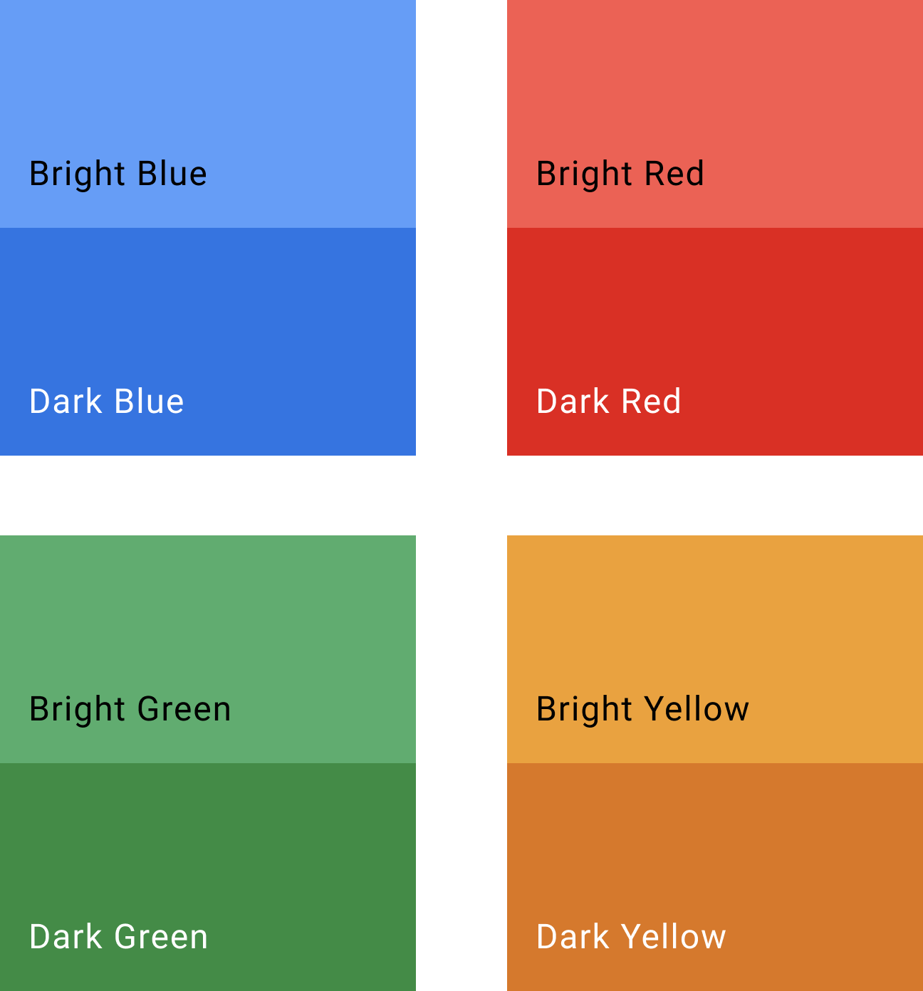 Couleurs standards pour les applications Android for Cars