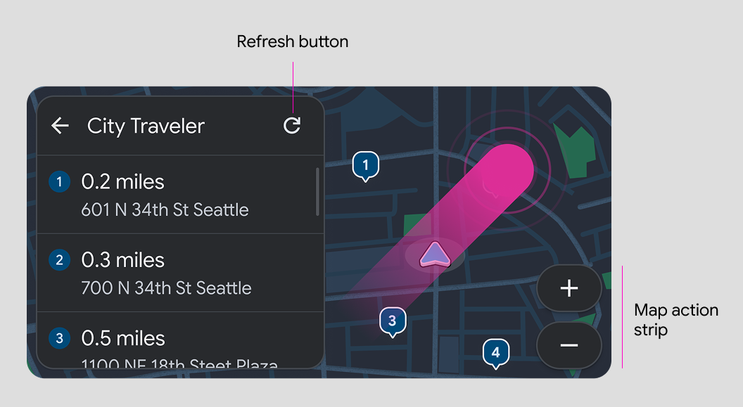 互动式地图的模拟图