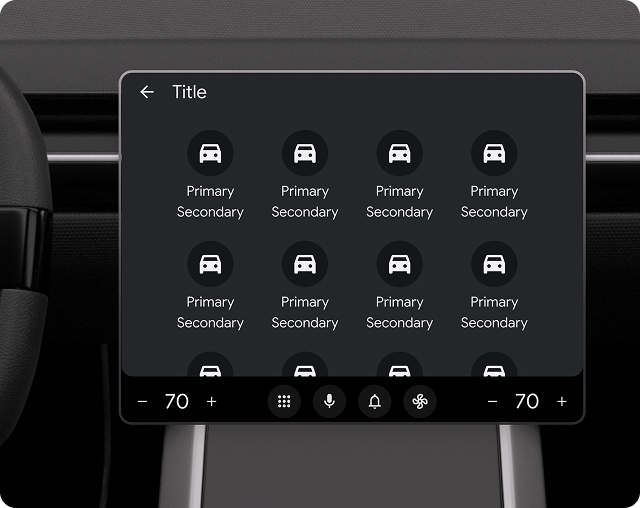 Ejemplo de una plantilla de cuadrícula