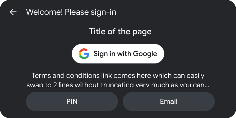 Example of provider sign-in