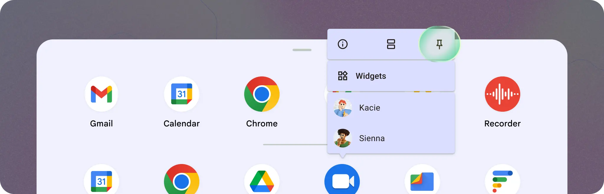 Picture-in-picture modal on a large
screen.