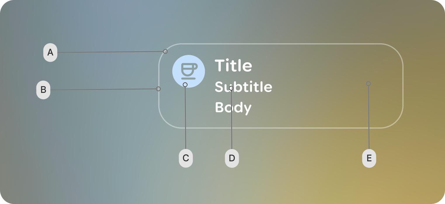 Os elementos de design precisam estar ancorados na parte de baixo do frame.