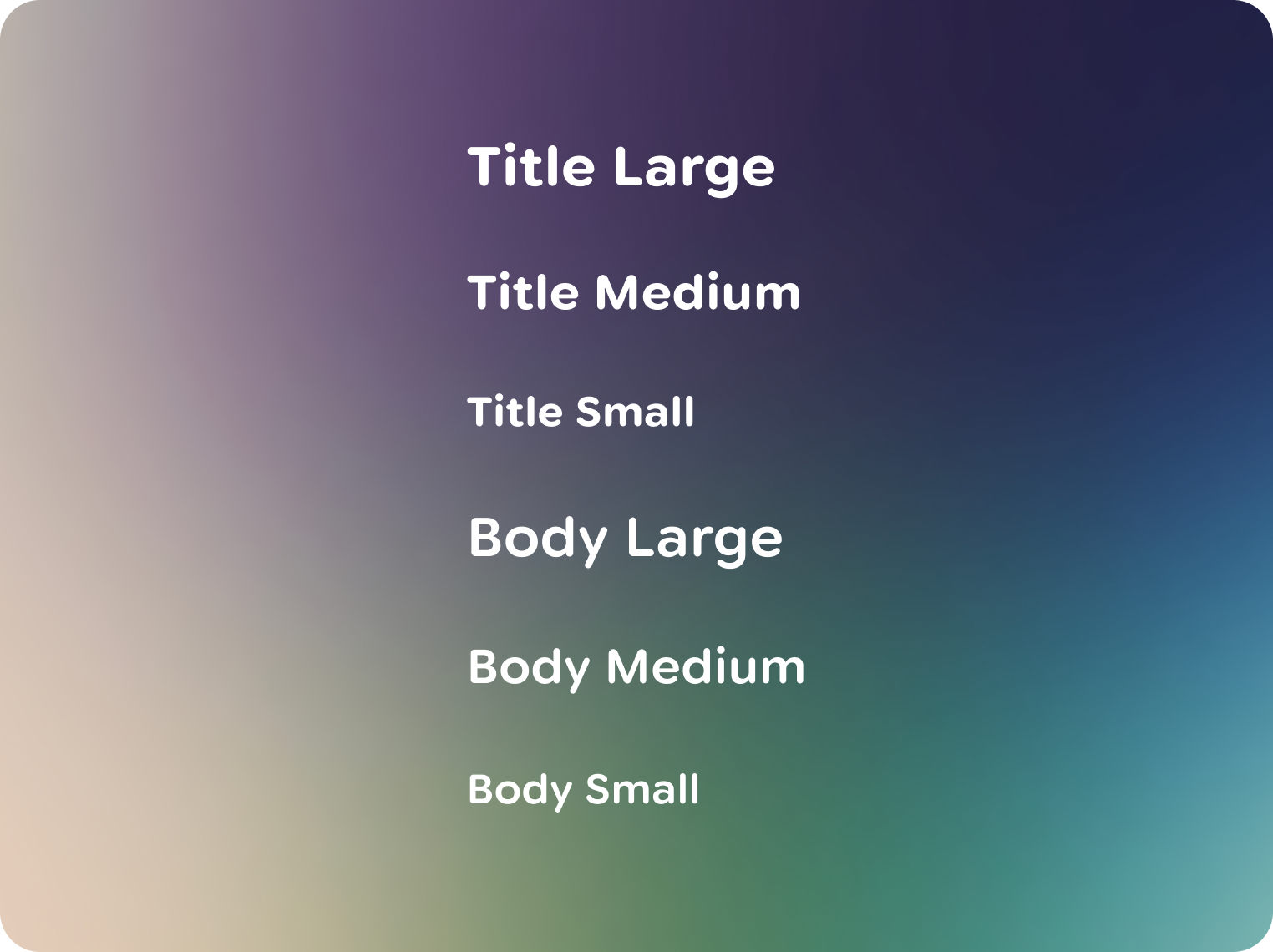 Typescale for glasses.