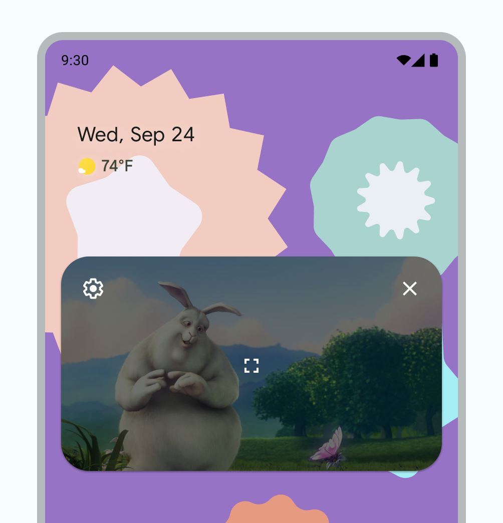 کنترل های پیش فرض PiP
