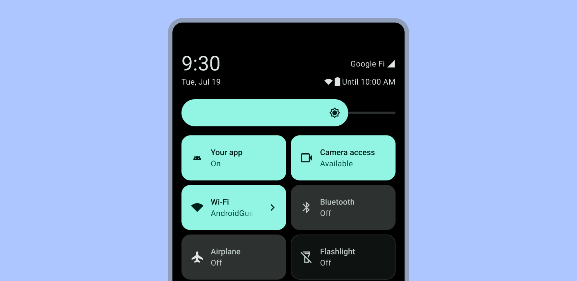 Schnelleinstellungen