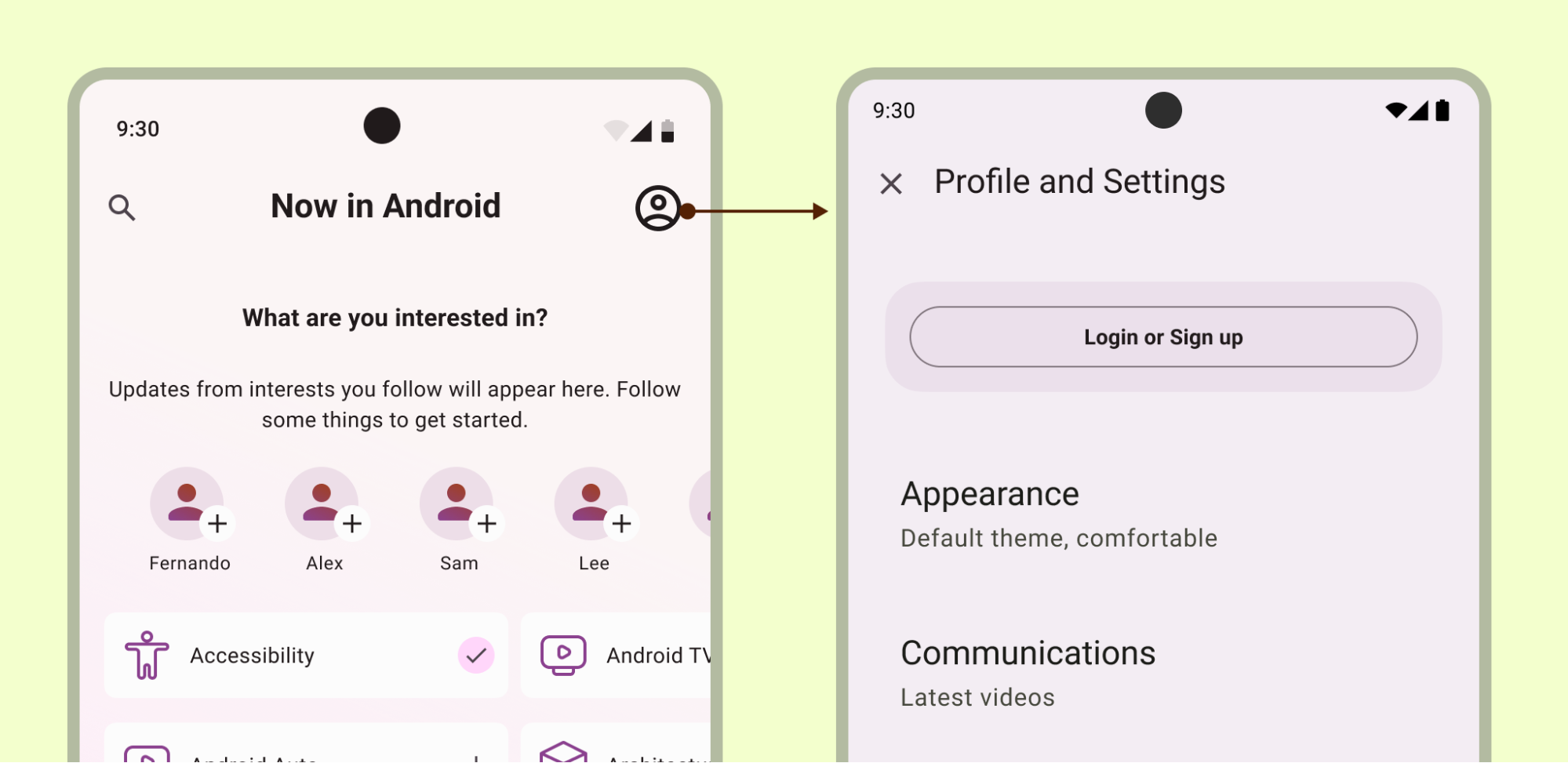 تنظیمات حتی در صورت خروج از سیستم قابل دسترسی است