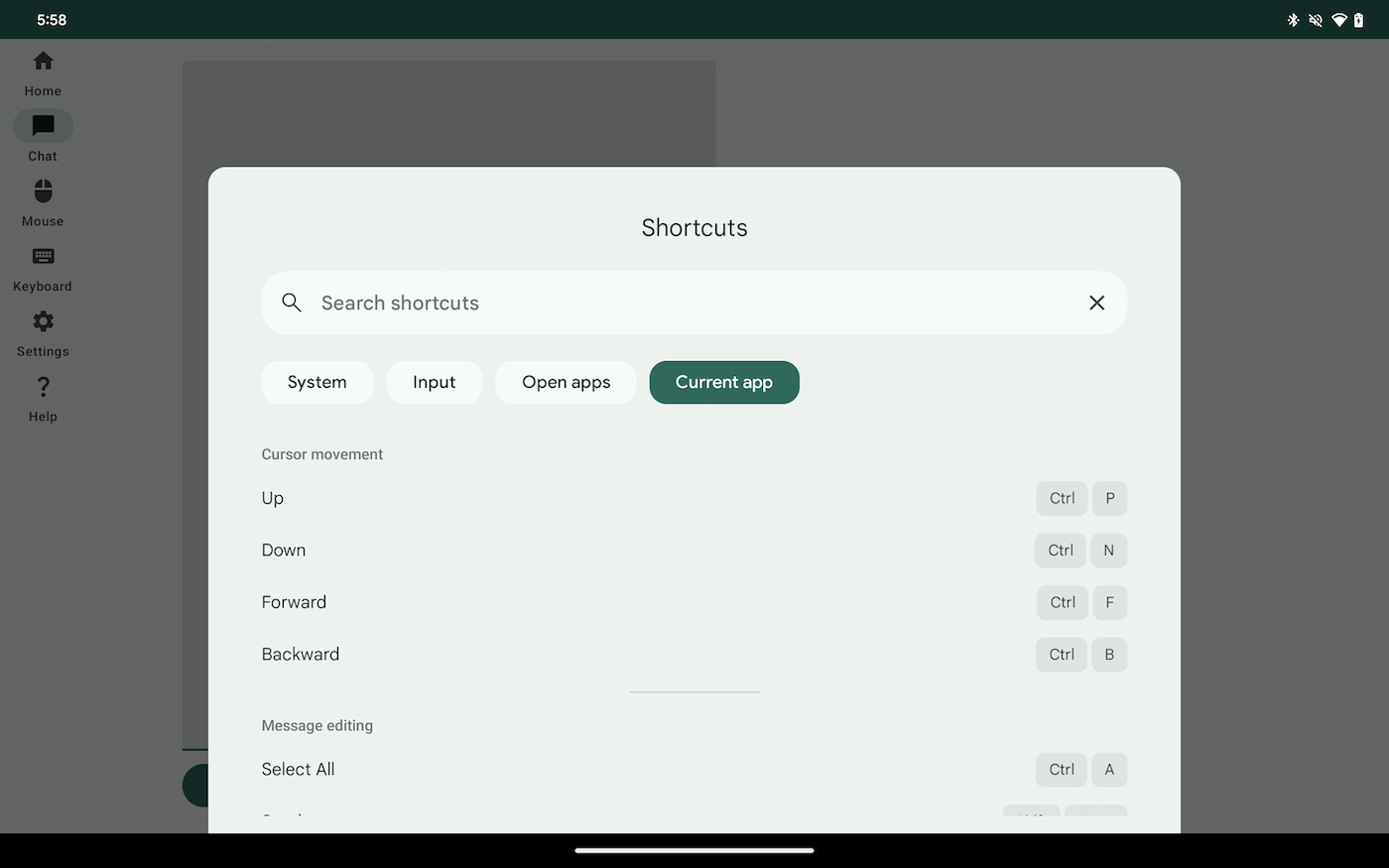 應用程式會在顯示捷徑群組的裝置中開啟。