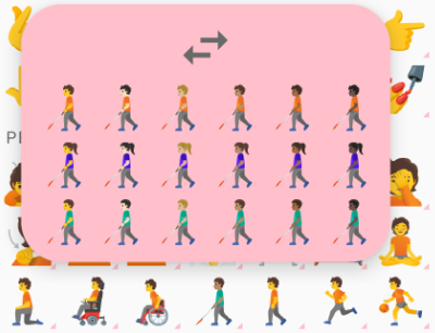 إيموجي ثنائي الاتجاه على اليمين