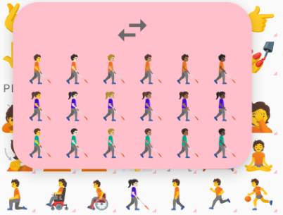 Bidirektionales Emoji, das nach rechts zeigt Bidirektionales Emoji nach rechts