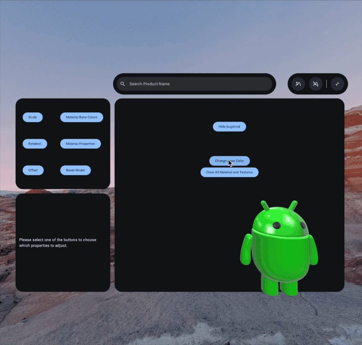 ตัวอย่างการเปลี่ยนสีพื้นฐานในโมเดล 3 มิติ
