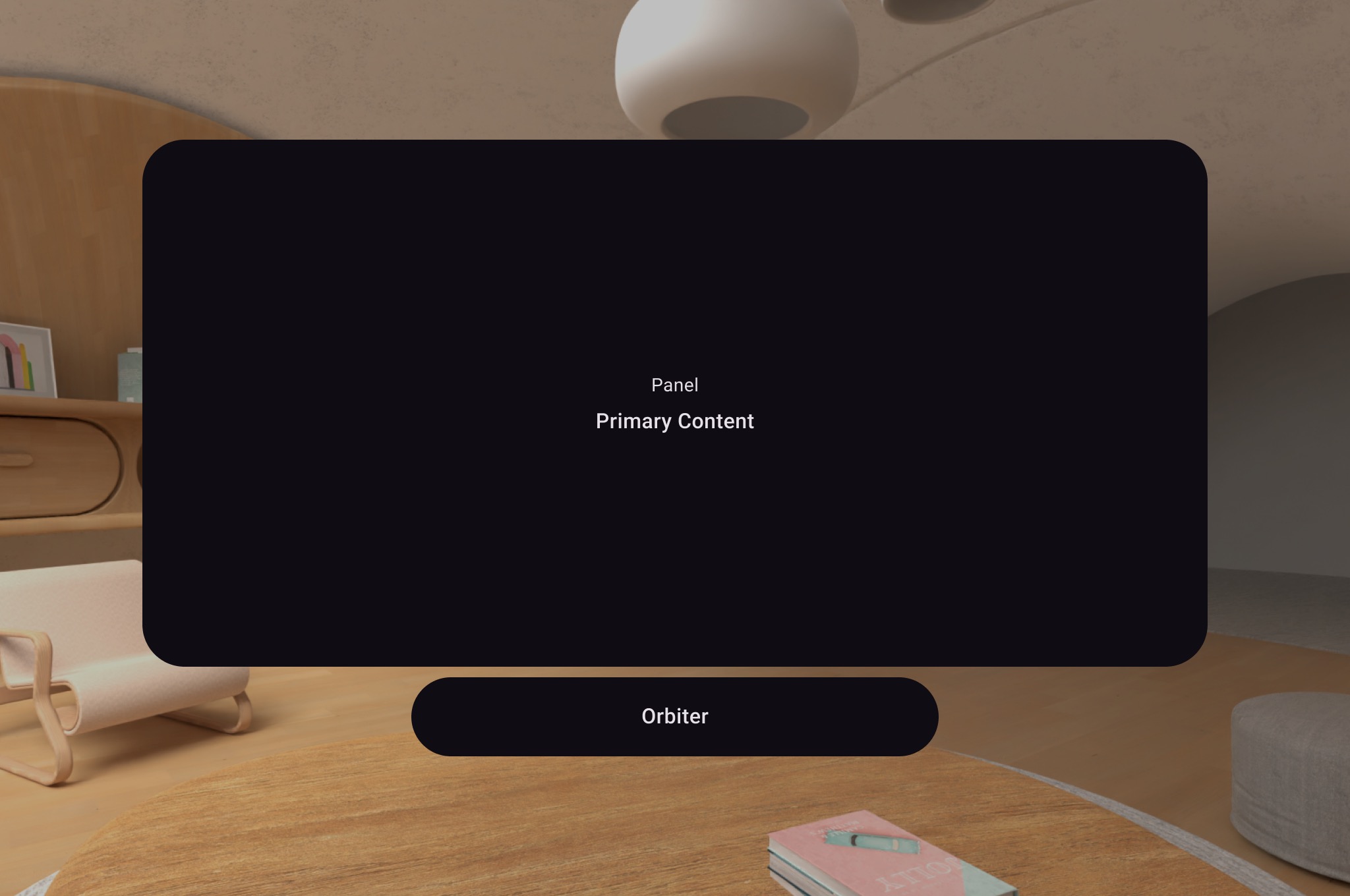 Разработка универсального примера компонентов UI XR для орбитера