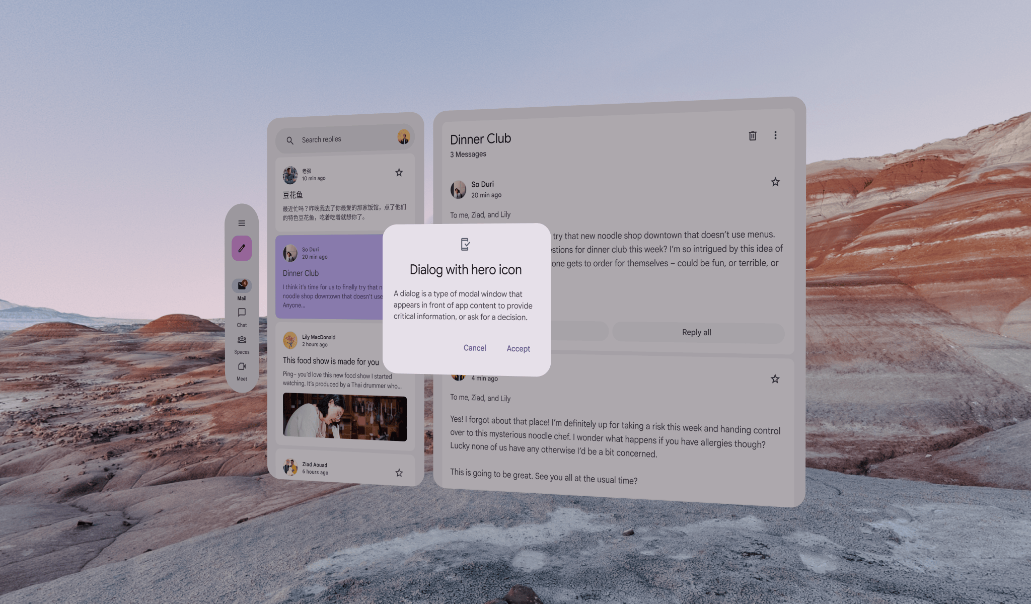 Raumlicher (XR-optimierter) Dialog