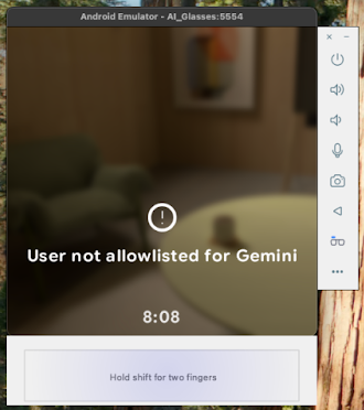 Một thông báo cho biết người dùng không có trong danh sách cho phép sử dụng Gemini.