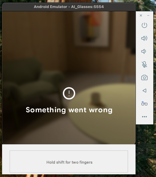 Eine Meldung, dass ein Fehler aufgetreten ist.
