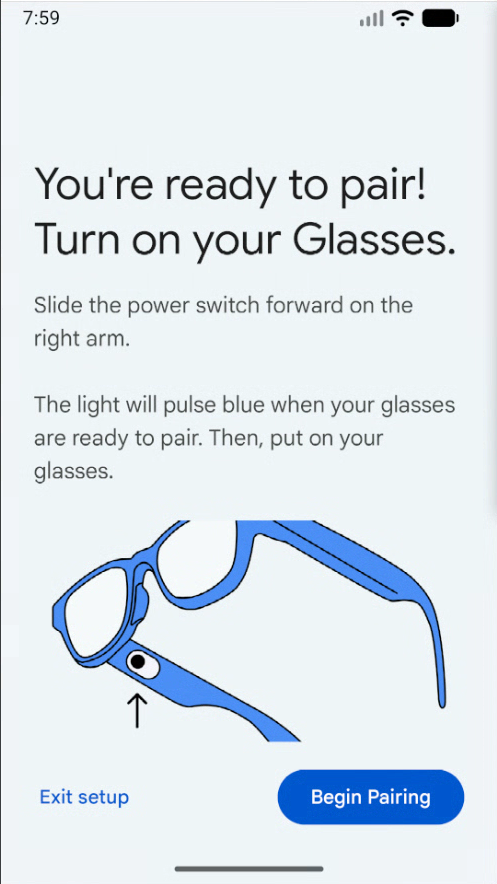 Sélectionnez "Commencer l'association" sur le premier écran de l'application.