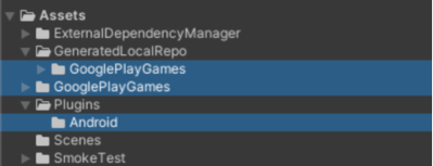 پوشههای هایلایت شده را در پروژه Unity خود حذف کنید.