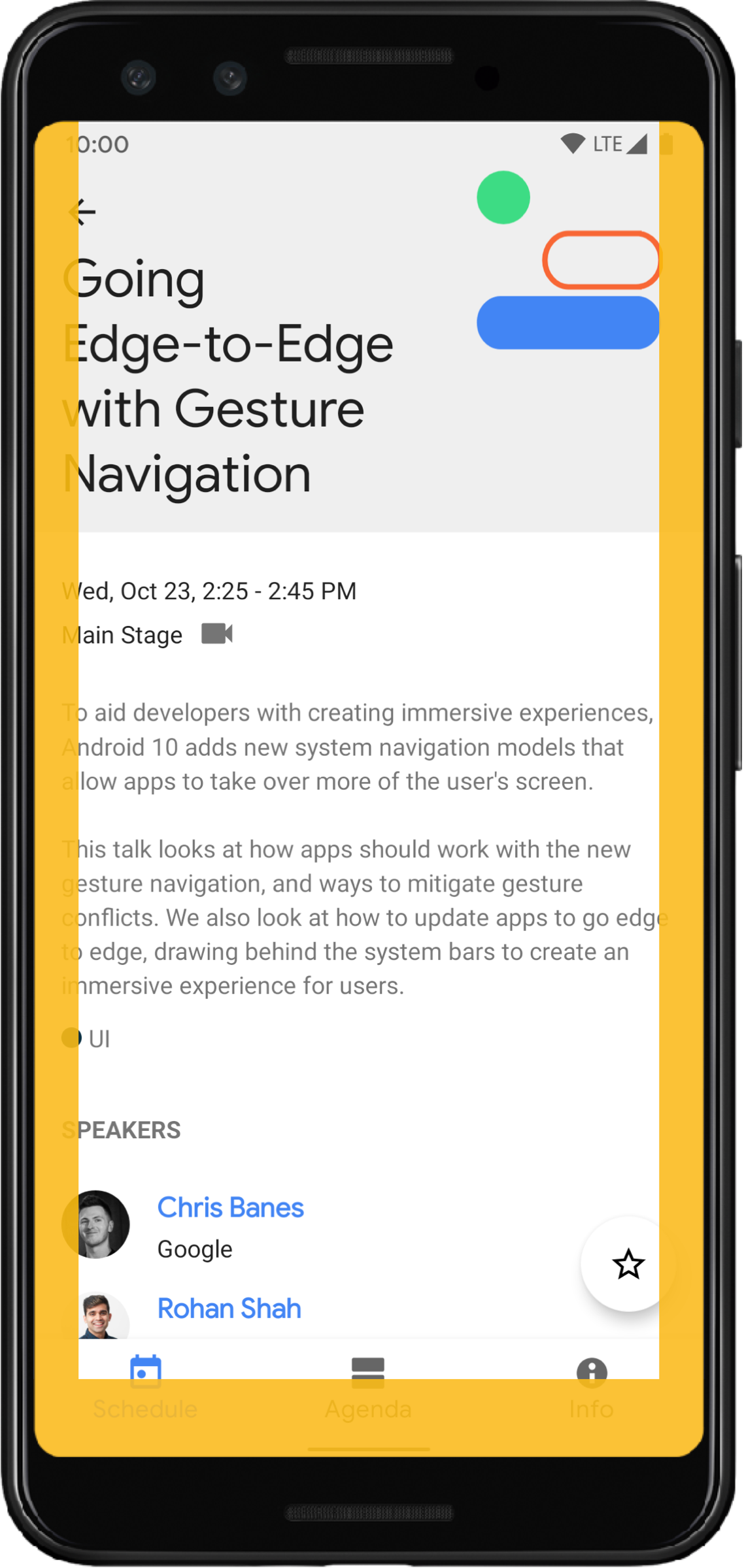 مثال على هوامش إيماءات النظام