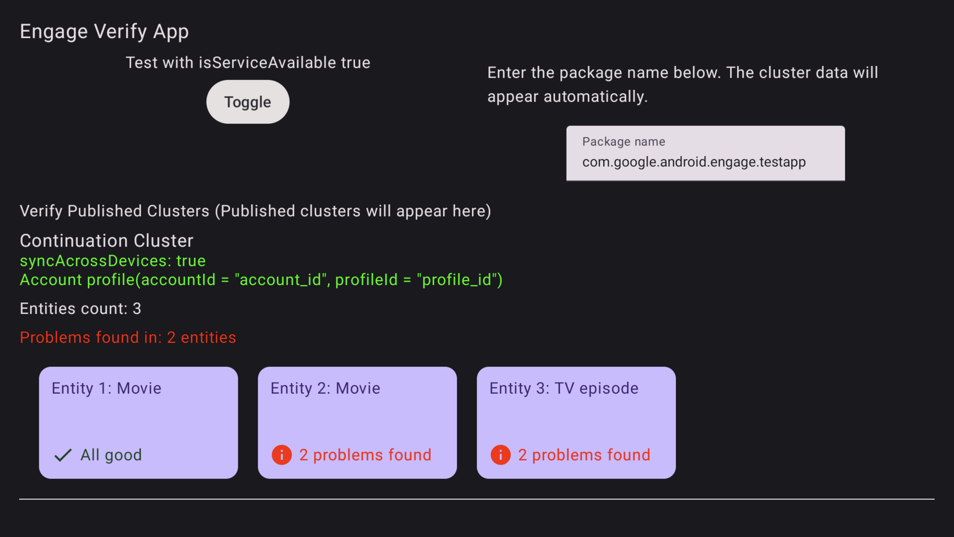 Verification App Error Screenshot