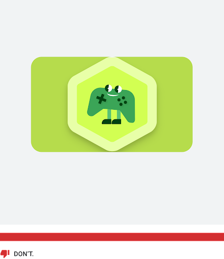 Forma hexagonal en la tarjeta