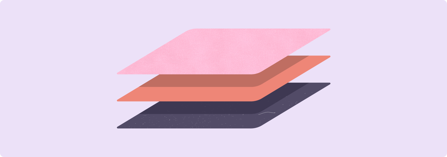 تصویر سه سطح کیفی به صورت لایههایی که به صورت عمودی روی هم چیده شدهاند.