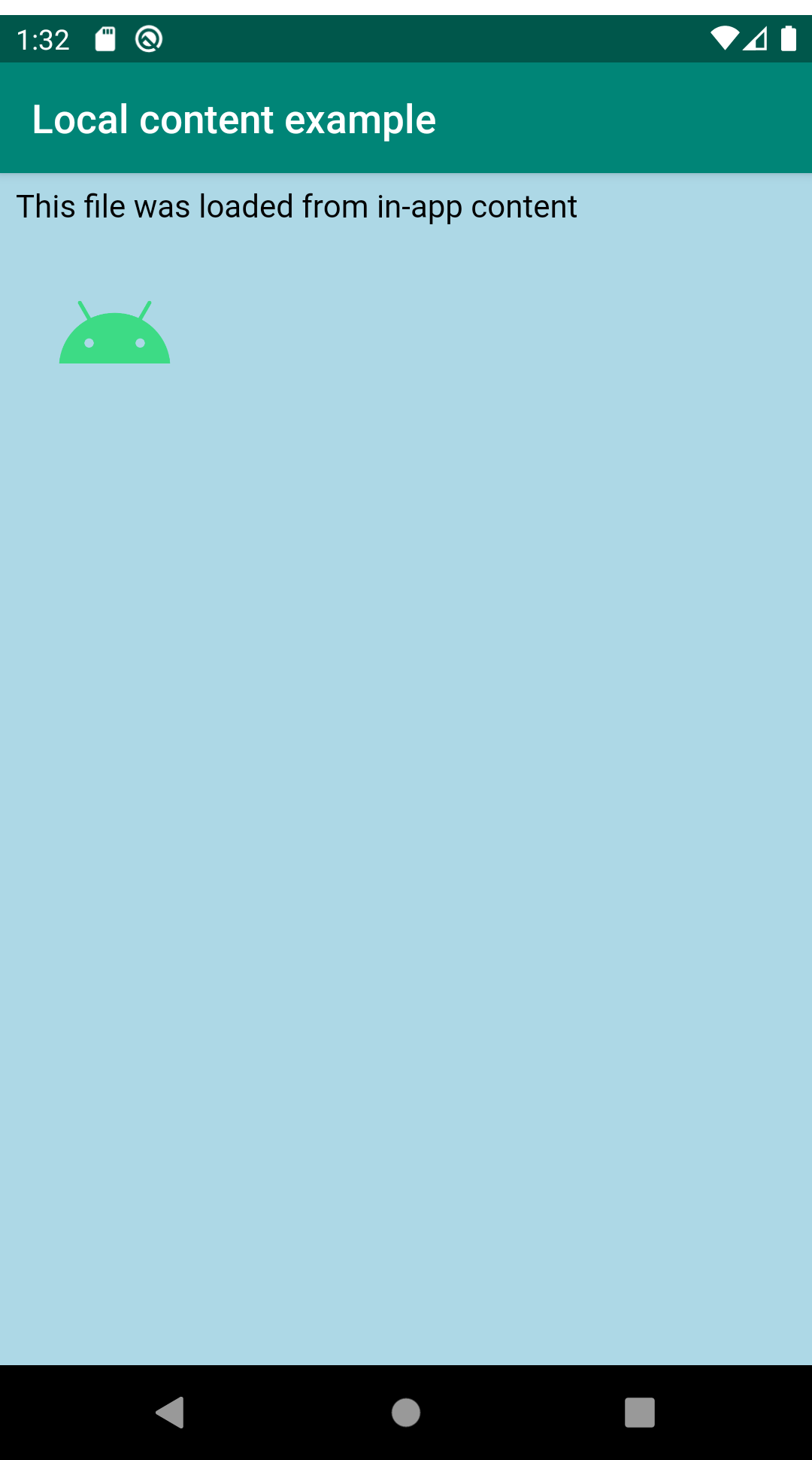 Ein Bild, das die gerenderte App-Ausgabe zeigt